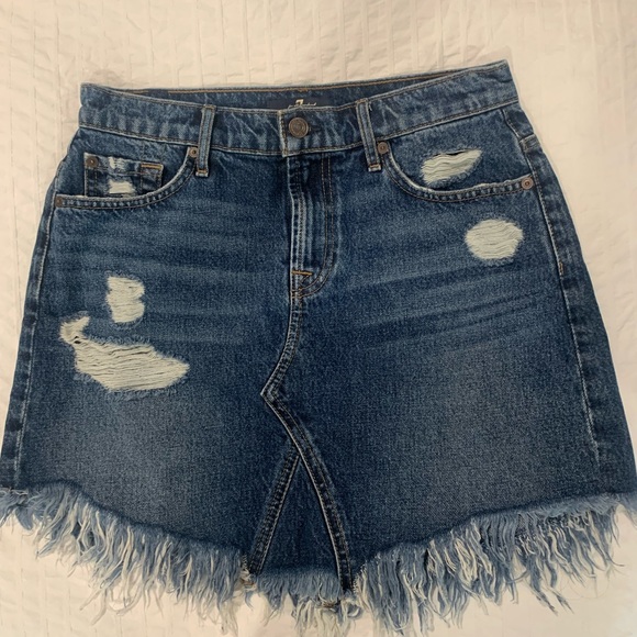 7 for Mankind Jean Skirt - Picture 1 of 4